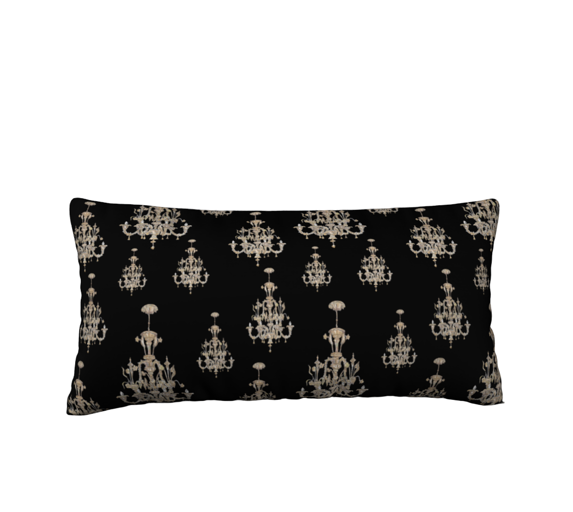 MURANO Chandelier print GOLD/BLACK