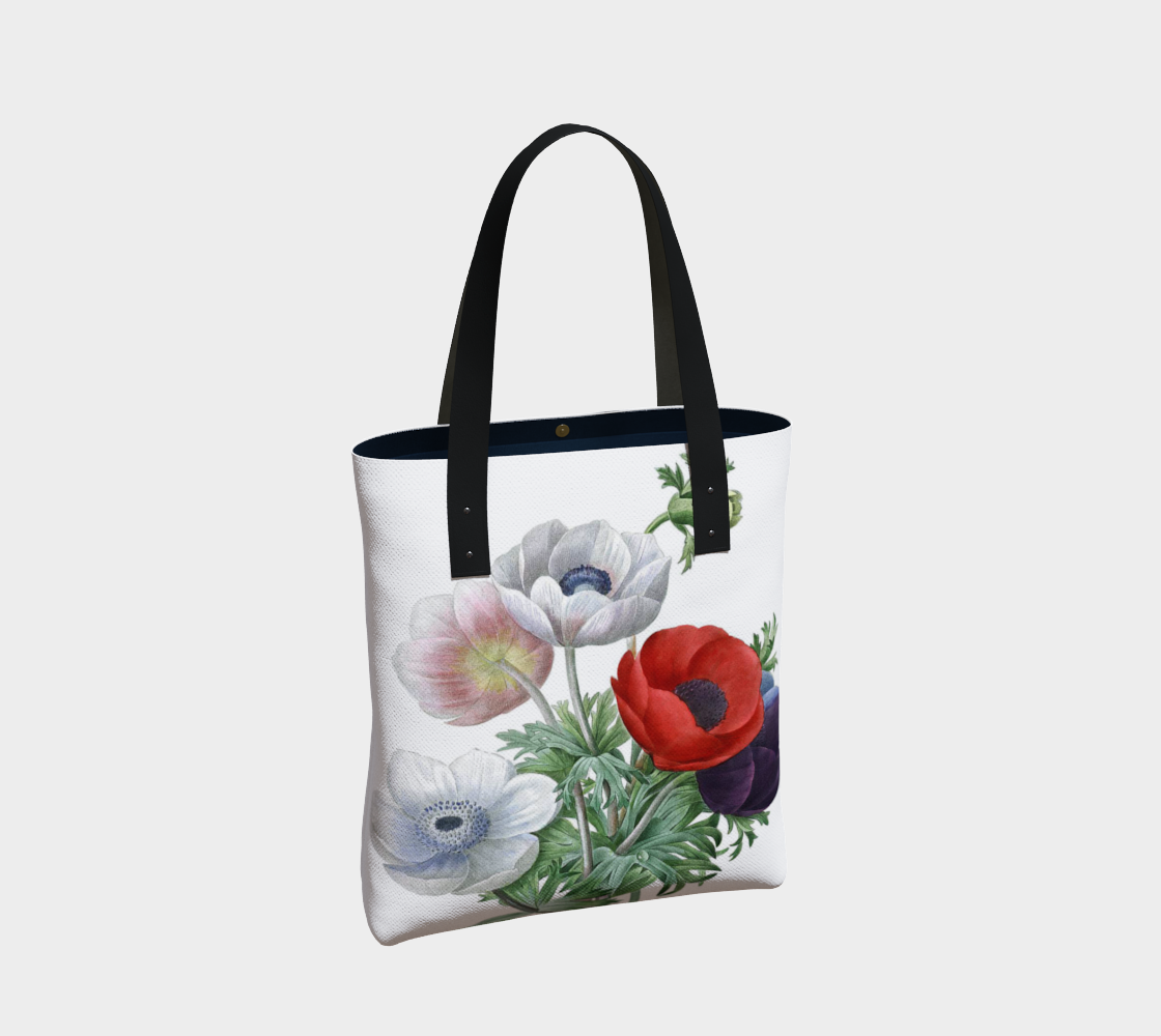 Vintage Botanical Anemone Tote