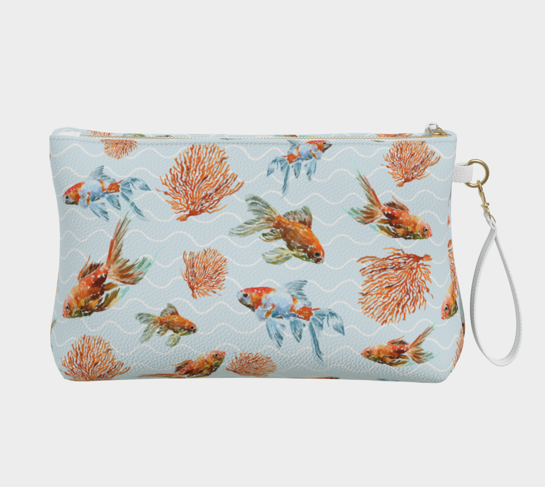 Goldfish vegan makeup bag
