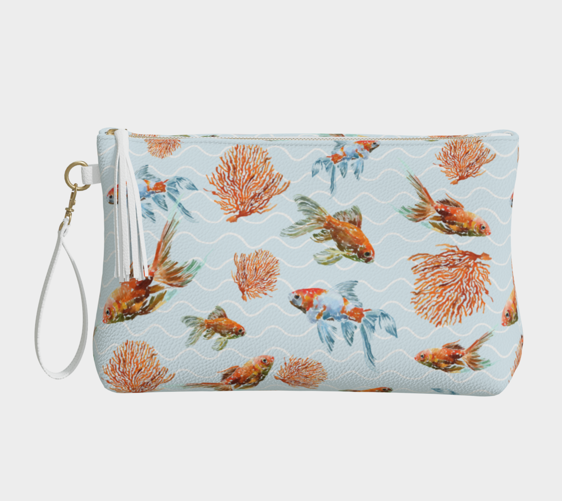 Goldfish vegan makeup bag