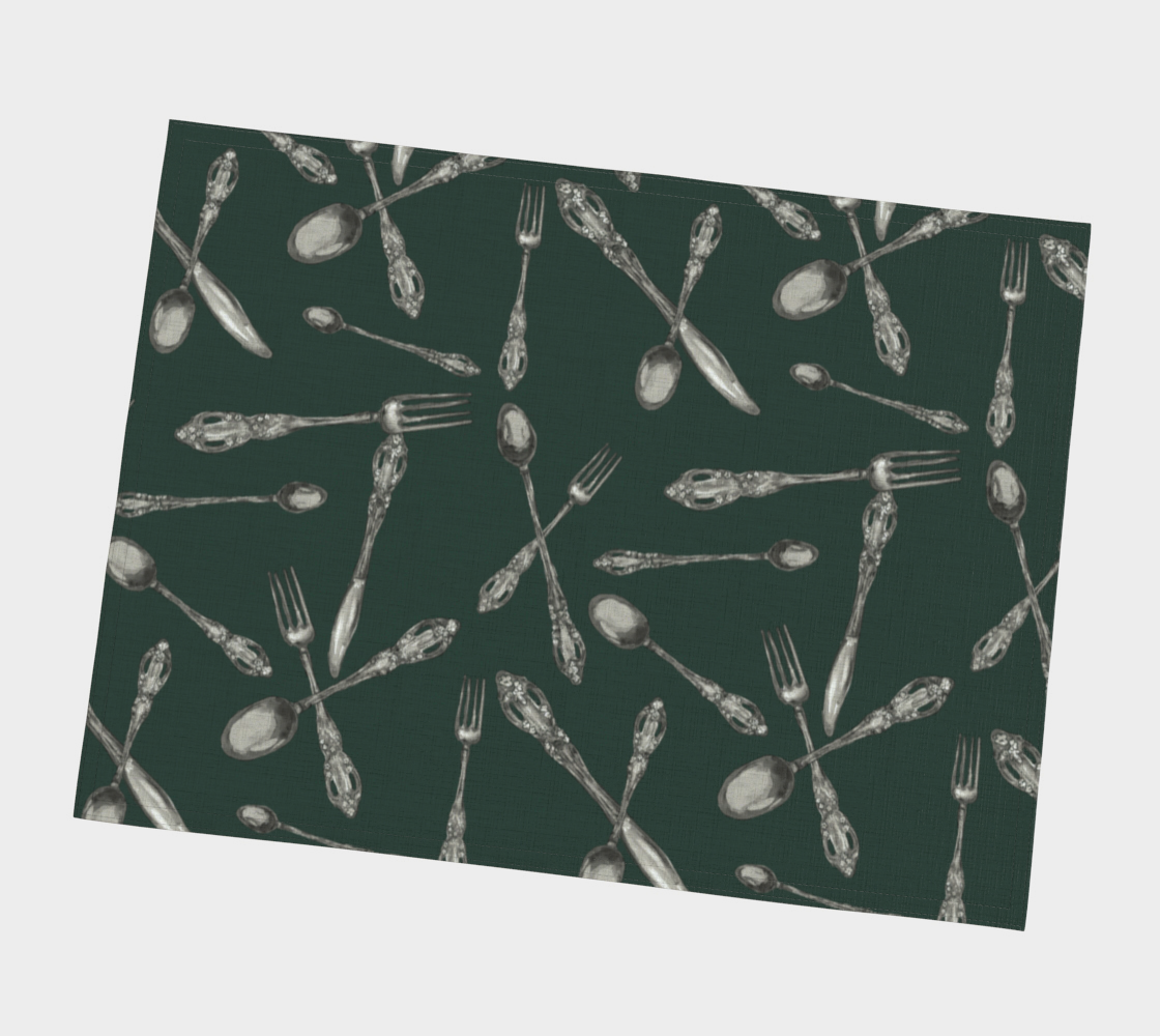 GOOD SILVER FOREST Green Placemats