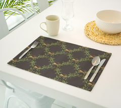 Olive Leaf Wreath-Chocolate Placemat