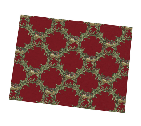 Olive Wreath Cranberry Placemat
