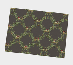 Olive Leaf Wreath-Chocolate Placemat