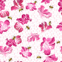 Bees and Bougainvillea Pattern