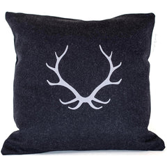 Antlers Merino Wool Throw Pillow.
